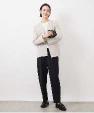 FMDDA04360 MICHEL KLEIN(ミッシェルクラン) ［セットアップ対応］ツイルノーカラージャケット(多機能素材) ライトグレー