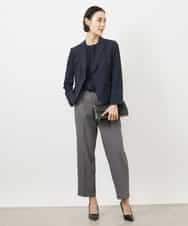 FMDDA06380 MICHEL KLEIN(ミッシェルクラン) ストレッチテーラードジャケット(セットアップ対応/3サイズあり/裏地なし) ネイビー