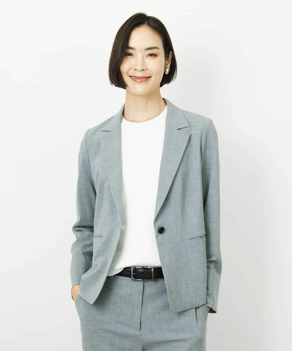 FMDDD01450 MICHEL KLEIN(ミッシェルクラン) [セットアップ対応]テーラードジャケット グレー