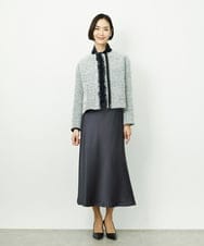 FMDDD02430 MICHEL KLEIN(ミッシェルクラン) [セットアップ対応]ファンシーツイードショートジャケット グレー