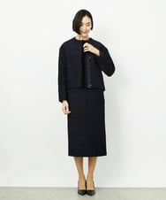 FMDDD02430 MICHEL KLEIN(ミッシェルクラン) [セットアップ対応]ファンシーツイードショートジャケット グレー