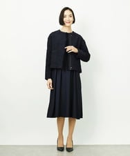 FMDDD02430 MICHEL KLEIN(ミッシェルクラン) [セットアップ対応]ファンシーツイードショートジャケット グレー