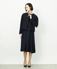 FMDDD02430 MICHEL KLEIN(ミッシェルクラン) [セットアップ対応]ファンシーツイードショートジャケット グレー