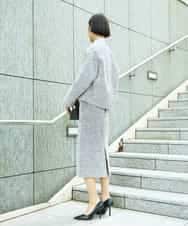 FMDDD02430 MICHEL KLEIN(ミッシェルクラン) [セットアップ対応]ファンシーツイードショートジャケット グレー