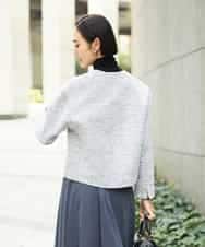 FMDDD02430 MICHEL KLEIN(ミッシェルクラン) [セットアップ対応]ファンシーツイードショートジャケット グレー