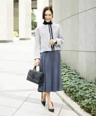 FMDDD02430 MICHEL KLEIN(ミッシェルクラン) [セットアップ対応]ファンシーツイードショートジャケット グレー