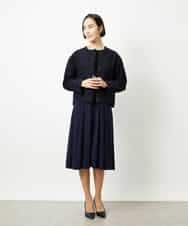 FMDDD02430 MICHEL KLEIN(ミッシェルクラン) [セットアップ対応]ファンシーツイードショートジャケット グレー