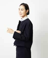 FMDDD02430 MICHEL KLEIN(ミッシェルクラン) [セットアップ対応]ファンシーツイードショートジャケット グレー