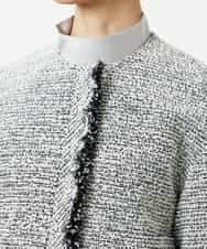 FMDDD02430 MICHEL KLEIN(ミッシェルクラン) [セットアップ対応]ファンシーツイードショートジャケット グレー