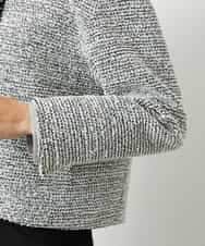 FMDDD02430 MICHEL KLEIN(ミッシェルクラン) [セットアップ対応]ファンシーツイードショートジャケット グレー