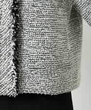 FMDDD02430 MICHEL KLEIN(ミッシェルクラン) [セットアップ対応]ファンシーツイードショートジャケット グレー