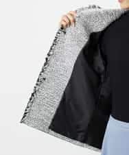 FMDDD03450 MICHEL KLEIN(ミッシェルクラン) [セットアップ対応]ファンシーツイードロングジャケット グレー