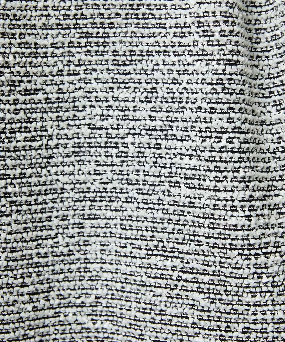 FMDDD03450 MICHEL KLEIN(ミッシェルクラン) [セットアップ対応]ファンシーツイードロングジャケット グレー