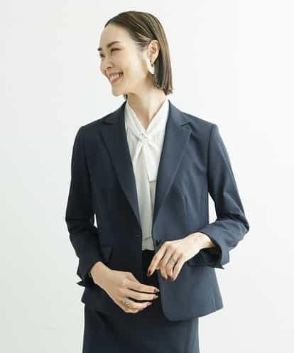 FMDDS05360 MICHEL KLEIN [定番スーツ]トリコットカノコテーラードジャケット（背抜き/セットアップ対応）