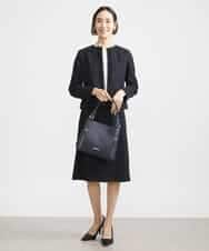 FMDDV01380 MICHEL KLEIN(ミッシェルクラン) [セットアップ対応]ファンシーツイードノーカラージャケット グレー(92)