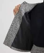 FMDDV01380 MICHEL KLEIN(ミッシェルクラン) [セットアップ対応]ファンシーツイードノーカラージャケット グレー(92)