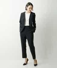FMDFS19350 MICHEL KLEIN(ミッシェルクラン) [セットアップ対応]ストレッチノーカラージャケット ブラック(94)