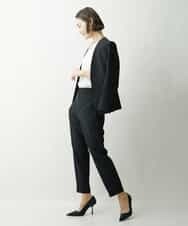 FMDFS19350 MICHEL KLEIN(ミッシェルクラン) [セットアップ対応]ストレッチノーカラージャケット ブラック(94)