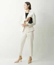 FMDFS19350 MICHEL KLEIN(ミッシェルクラン) [セットアップ対応]ストレッチノーカラージャケット ブラック(94)