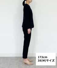 FMDFS19350 MICHEL KLEIN(ミッシェルクラン) [セットアップ対応]ストレッチノーカラージャケット ブラック(94)