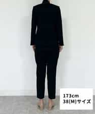 FMDFS19350 MICHEL KLEIN(ミッシェルクラン) [セットアップ対応]ストレッチノーカラージャケット ブラック(94)