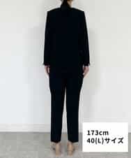 FMDFS19350 MICHEL KLEIN(ミッシェルクラン) [セットアップ対応]ストレッチノーカラージャケット ブラック(94)