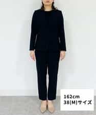 FMDFS19350 MICHEL KLEIN(ミッシェルクラン) [セットアップ対応]ストレッチノーカラージャケット ブラック(94)