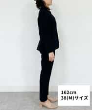 FMDFS19350 MICHEL KLEIN(ミッシェルクラン) [セットアップ対応]ストレッチノーカラージャケット ブラック(94)