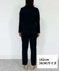 FMDFS19350 MICHEL KLEIN(ミッシェルクラン) [セットアップ対応]ストレッチノーカラージャケット ブラック(94)