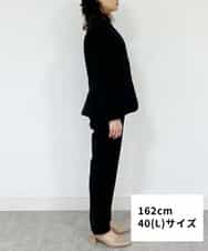 FMDFS19350 MICHEL KLEIN(ミッシェルクラン) [セットアップ対応]ストレッチノーカラージャケット ブラック(94)