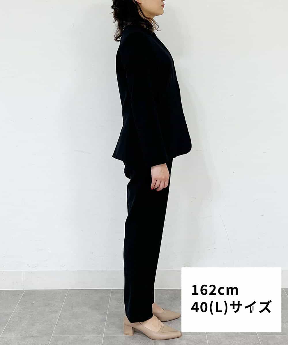 FMDFS19350 MICHEL KLEIN(ミッシェルクラン) [セットアップ対応]ストレッチノーカラージャケット ブラック(94)