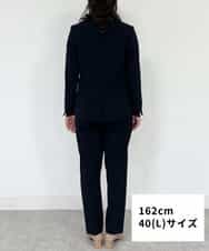 FMDFS19350 MICHEL KLEIN(ミッシェルクラン) [セットアップ対応]ストレッチノーカラージャケット ブラック(94)
