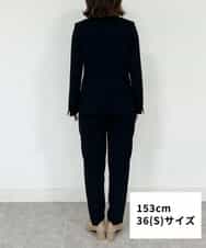 FMDFS19350 MICHEL KLEIN(ミッシェルクラン) [セットアップ対応]ストレッチノーカラージャケット ブラック(94)