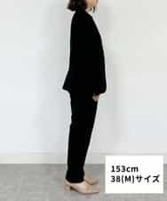 FMDFS19350 MICHEL KLEIN(ミッシェルクラン) [セットアップ対応]ストレッチノーカラージャケット ブラック(94)