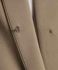 FMDGA12290 MICHEL KLEIN(ミッシェルクラン) [接触冷感]ノーカラージャケット(セットアップ対応) カーキ