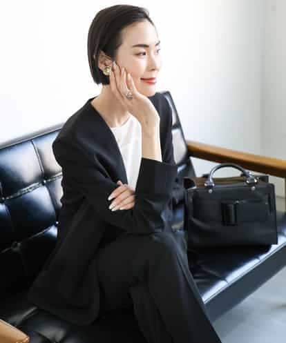 FMDGA12290 MICHEL KLEIN [接触冷感]ノーカラージャケット(セットアップ対応)