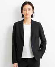FMDGS42360 MICHEL KLEIN(ミッシェルクラン) [PLUS JACKET]バランサーキュラー(R)テーラードジャケット（背抜き/セットアップ対応） ブラック(94)