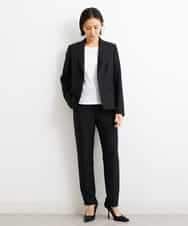 FMDGS42360 MICHEL KLEIN(ミッシェルクラン) [PLUS JACKET]バランサーキュラー(R)テーラードジャケット（背抜き/セットアップ対応） ブラック(94)