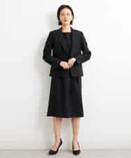 FMDGS42360 MICHEL KLEIN(ミッシェルクラン) [PLUS JACKET]バランサーキュラー(R)テーラードジャケット（背抜き/セットアップ対応） ブラック(94)