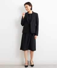 FMDGS42360 MICHEL KLEIN(ミッシェルクラン) [PLUS JACKET]バランサーキュラー(R)テーラードジャケット（背抜き/セットアップ対応） ブラック(94)