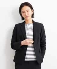 FMDGS42360 MICHEL KLEIN(ミッシェルクラン) [PLUS JACKET]バランサーキュラー(R)テーラードジャケット（背抜き/セットアップ対応） ブラック(94)
