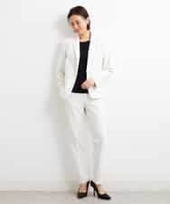 FMDGS42360 MICHEL KLEIN(ミッシェルクラン) [PLUS JACKET]バランサーキュラー(R)テーラードジャケット（背抜き/セットアップ対応） ブラック(94)