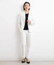 FMDGS42360 MICHEL KLEIN(ミッシェルクラン) [PLUS JACKET]バランサーキュラー(R)テーラードジャケット（背抜き/セットアップ対応） ブラック(94)