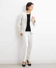 FMDGS42360 MICHEL KLEIN(ミッシェルクラン) [PLUS JACKET]バランサーキュラー(R)テーラードジャケット（背抜き/セットアップ対応） ブラック(94)
