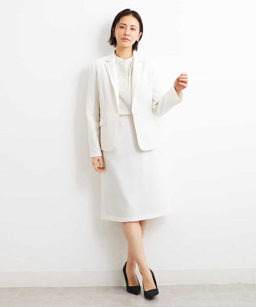 FMDGS42360 MICHEL KLEIN(ミッシェルクラン) [PLUS JACKET]バランサーキュラー(R)テーラードジャケット（背抜き/セットアップ対応） ブラック(94)
