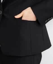FMDGS42360 MICHEL KLEIN(ミッシェルクラン) [PLUS JACKET]バランサーキュラー(R)テーラードジャケット（背抜き/セットアップ対応） ブラック(94)