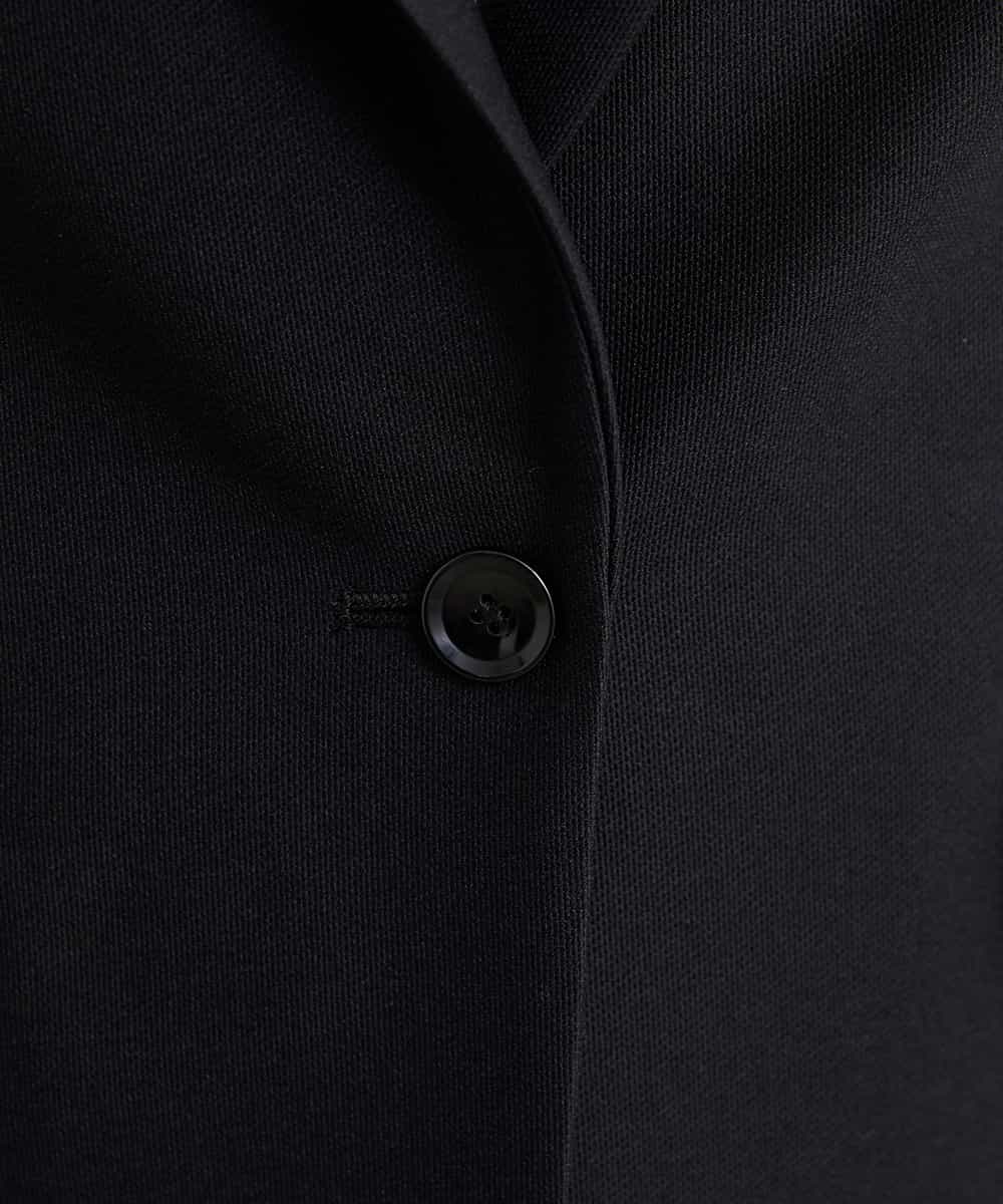 FMDGS42360 MICHEL KLEIN(ミッシェルクラン) [PLUS JACKET]バランサーキュラー(R)テーラードジャケット（背抜き/セットアップ対応） ブラック(94)