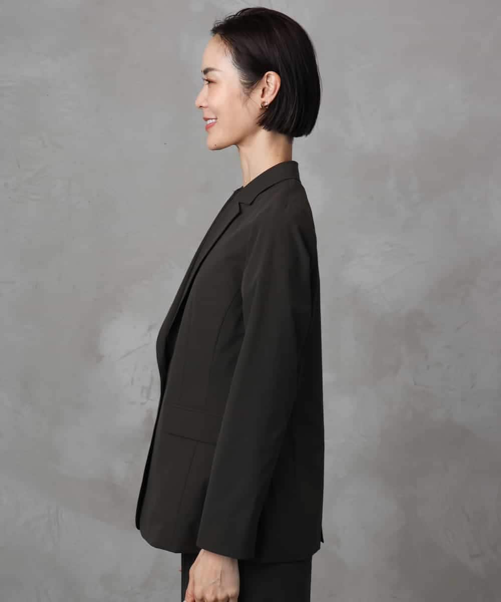 FMDHA16350 MICHEL KLEIN(ミッシェルクラン) [機能性素材]ストレッチテーラードジャケット(セットアップ対応/裏地なし) ダークグレー