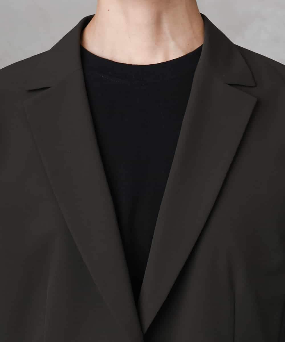 FMDHA16350 MICHEL KLEIN(ミッシェルクラン) [機能性素材]ストレッチテーラードジャケット(セットアップ対応/裏地なし) ダークグレー