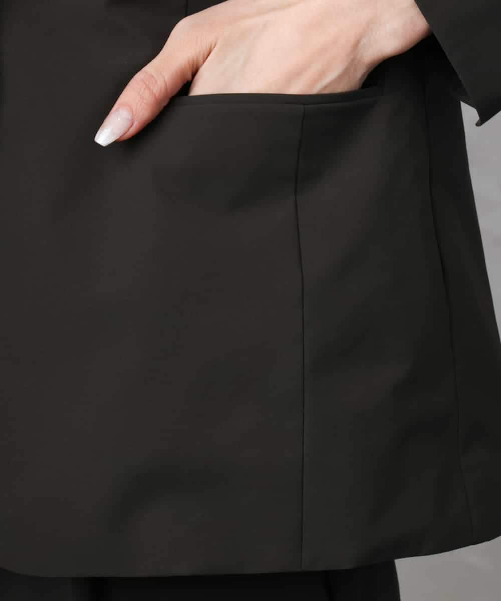 FMDHA16350 MICHEL KLEIN(ミッシェルクラン) [機能性素材]ストレッチテーラードジャケット(セットアップ対応/裏地なし) ダークグレー